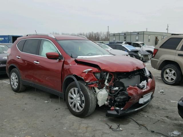 KNMAT2MT8GP637487 - 2016 NISSAN ROGUE S RED photo 1