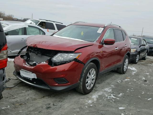 KNMAT2MT8GP637487 - 2016 NISSAN ROGUE S RED photo 2