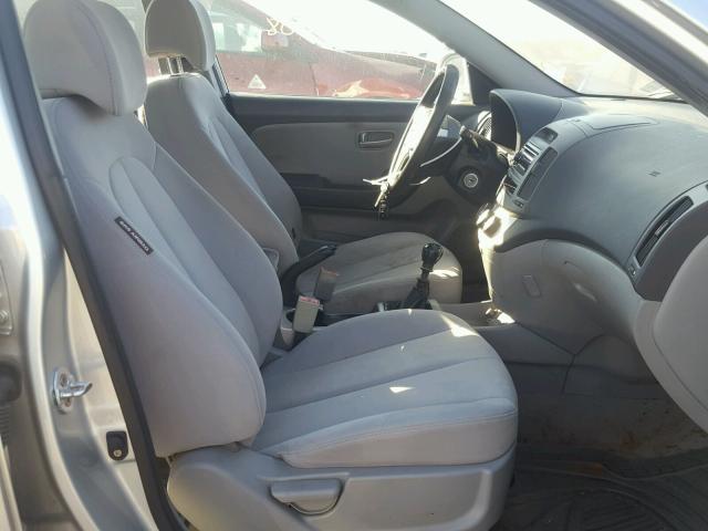 KMHDU46D87U255338 - 2007 HYUNDAI ELANTRA GL SILVER photo 5