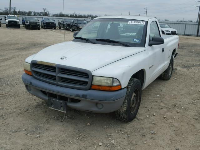 1B7FL26X61S333343 - 2001 DODGE DAKOTA WHITE photo 2