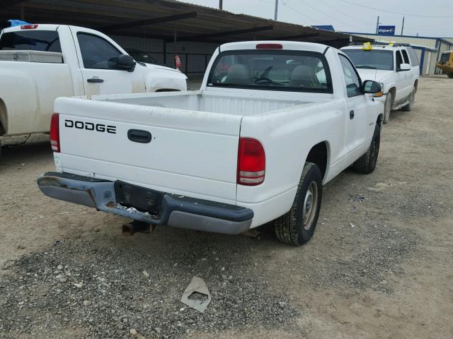 1B7FL26X61S333343 - 2001 DODGE DAKOTA WHITE photo 4