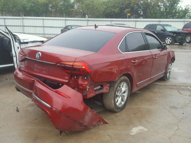 1VWAT7A30HC083319 - 2017 VOLKSWAGEN PASSAT S RED photo 4