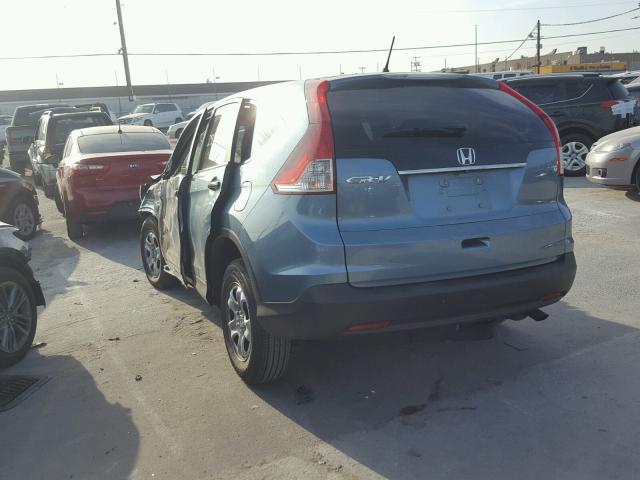 2HKRM3H38EH548916 - 2014 HONDA CR-V LX BLUE photo 3