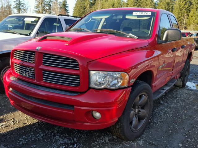 1D7HU18D85J528817 - 2005 DODGE RAM 1500 S RED photo 2