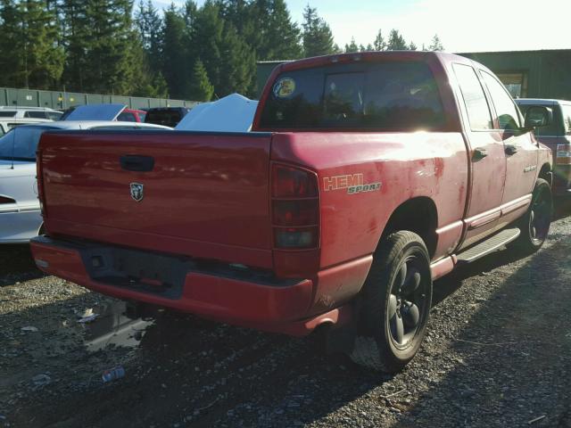 1D7HU18D85J528817 - 2005 DODGE RAM 1500 S RED photo 4