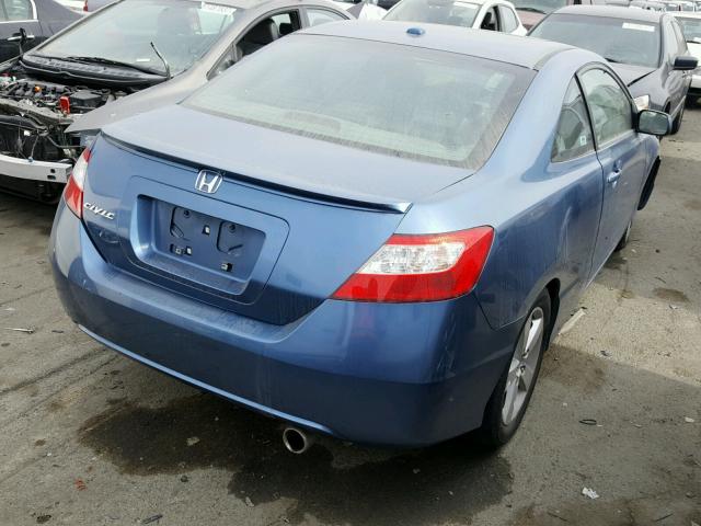 2HGFG12827H551133 - 2007 HONDA CIVIC EX BLUE photo 4