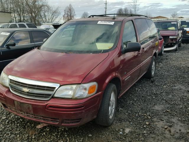 1GNDV13E22D316745 - 2002 CHEVROLET VENTURE LU RED photo 2