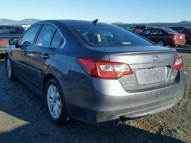 4S3BNAH63G3016632 - 2016 SUBARU LEGACY 2.5 GRAY photo 3