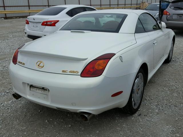 JTHFN48Y720006859 - 2002 LEXUS SC 430 WHITE photo 4