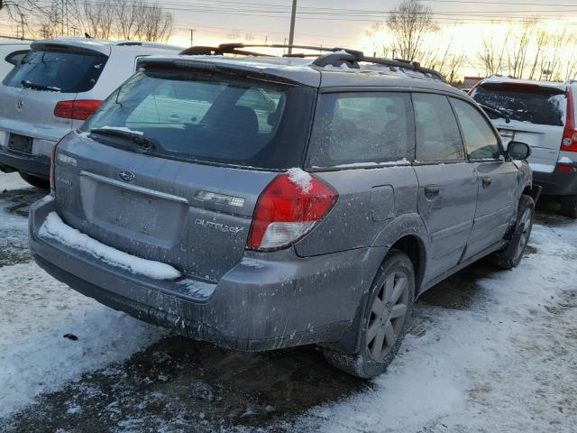 4S4BP61C097344072 - 2009 SUBARU OUTBACK 2. GRAY photo 4