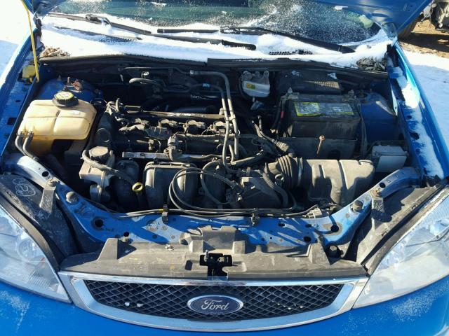 1FAFP31N97W118580 - 2007 FORD FOCUS ZX3 BLUE photo 7