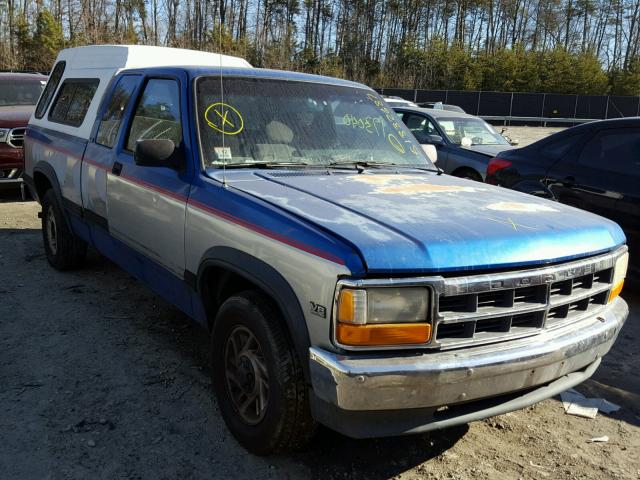 1B7GL23Y5NS581476 - 1992 DODGE DAKOTA BLUE photo 1