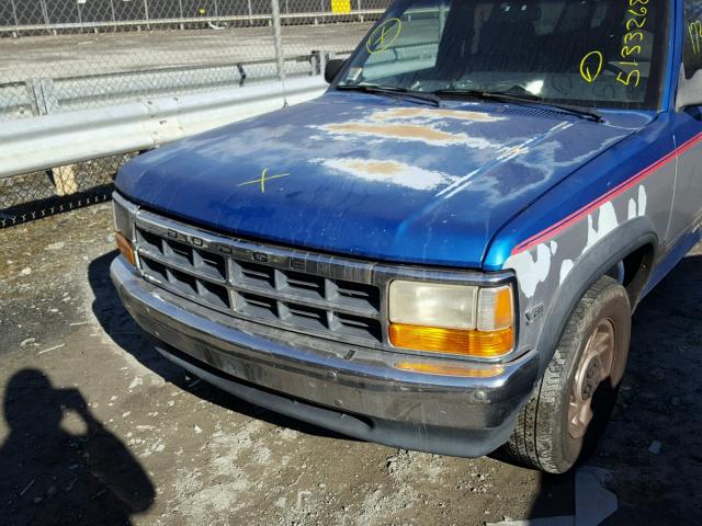 1B7GL23Y5NS581476 - 1992 DODGE DAKOTA BLUE photo 9