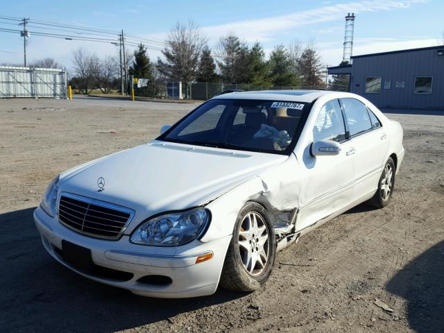 WDBNG75J83A316903 - 2003 MERCEDES-BENZ S 500 WHITE photo 2