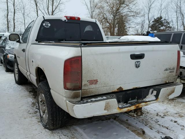 1D7HU16D85J563991 - 2005 DODGE RAM 1500 S WHITE photo 3