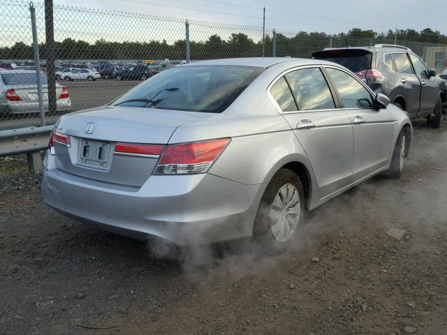 1HGCP2F38CA211579 - 2012 HONDA ACCORD LX SILVER photo 4