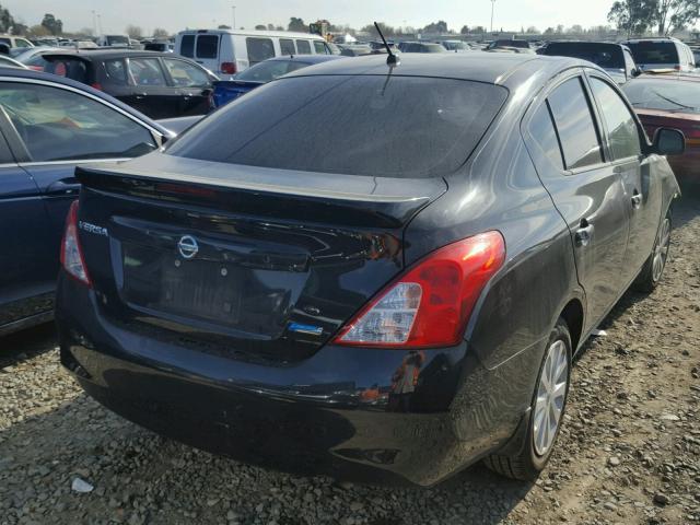 3N1CN7AP7EL826764 - 2014 NISSAN VERSA S BLACK photo 4