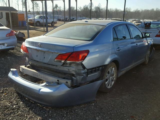 4T1BK3DB8BU389073 - 2011 TOYOTA AVALON BAS BLUE photo 4