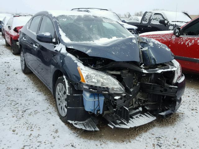 3N1AB7AP8EY317057 - 2014 NISSAN SENTRA S BLUE photo 1