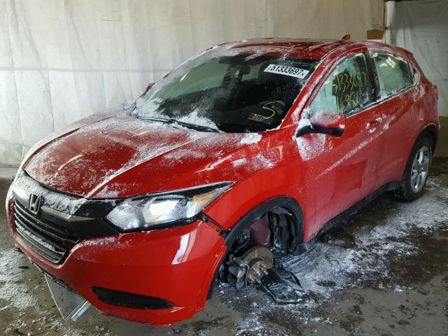 3CZRU6H33GM718768 - 2016 HONDA HR-V LX RED photo 2