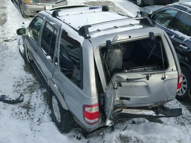 JN8DR09Y61W585170 - 2001 NISSAN PATHFINDER SILVER photo 3