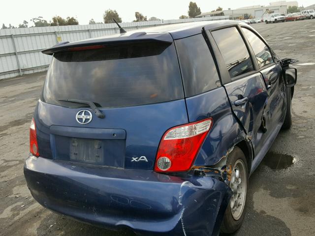 JTKKT624460162301 - 2006 TOYOTA SCION XA BLUE photo 4