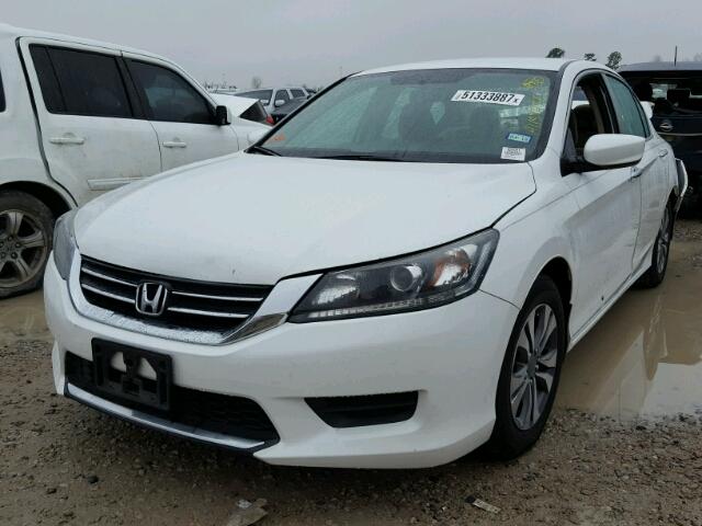 1HGCR2F35EA214100 - 2014 HONDA ACCORD LX WHITE photo 2