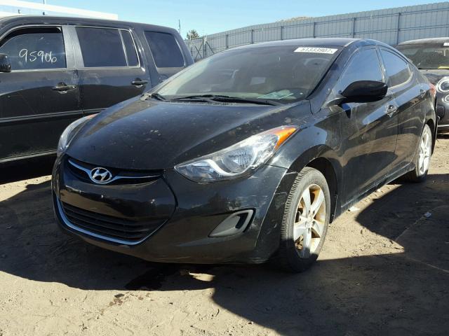 KMHDH4AE3DU716588 - 2013 HYUNDAI ELANTRA GL BLACK photo 2