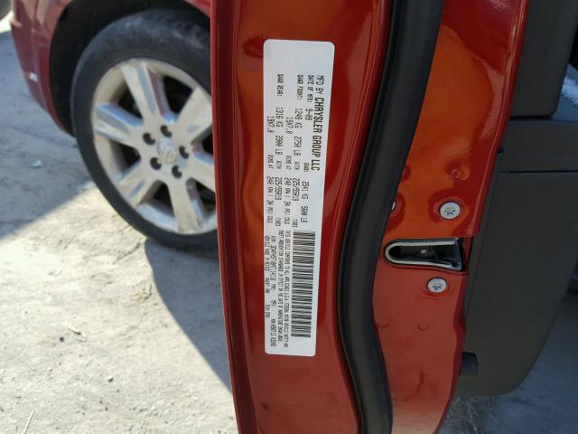 3D4PH5FV8AT114116 - 2010 DODGE JOURNEY SX RED photo 10