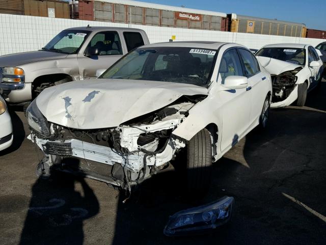 1HGCR3F83EA026791 - 2014 HONDA ACCORD EXL WHITE photo 2