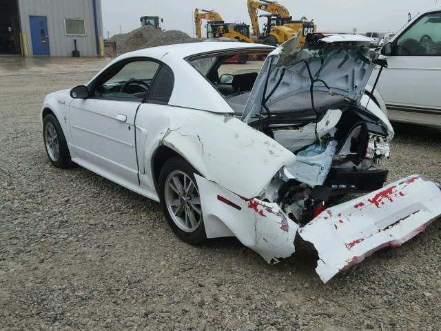 1FAFP40443F437863 - 2003 FORD MUSTANG WHITE photo 3