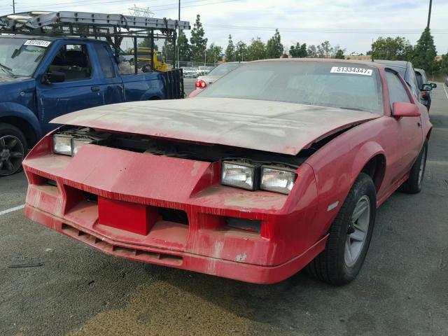 1G1AP87H8EL124879 - 1984 CHEVROLET CAMARO RED photo 2