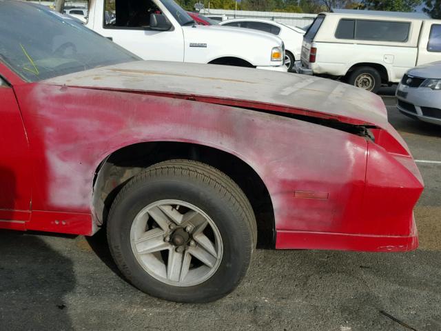 1G1AP87H8EL124879 - 1984 CHEVROLET CAMARO RED photo 9