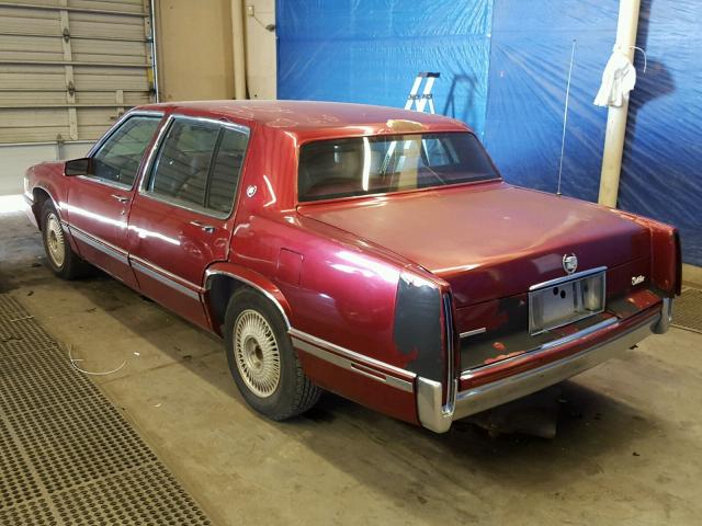 1G6CD53B5P4248391 - 1993 CADILLAC DEVILLE MAROON photo 3