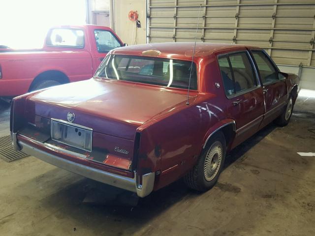 1G6CD53B5P4248391 - 1993 CADILLAC DEVILLE MAROON photo 4