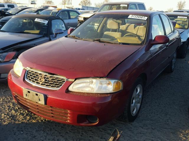 3N1CB51D43L704377 - 2003 NISSAN SENTRA XE RED photo 2