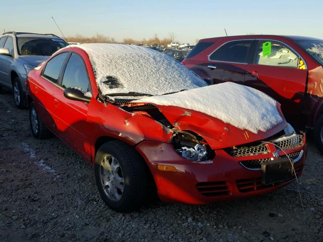 1B3ES56CX5D171841 - 2005 DODGE NEON SXT RED photo 1