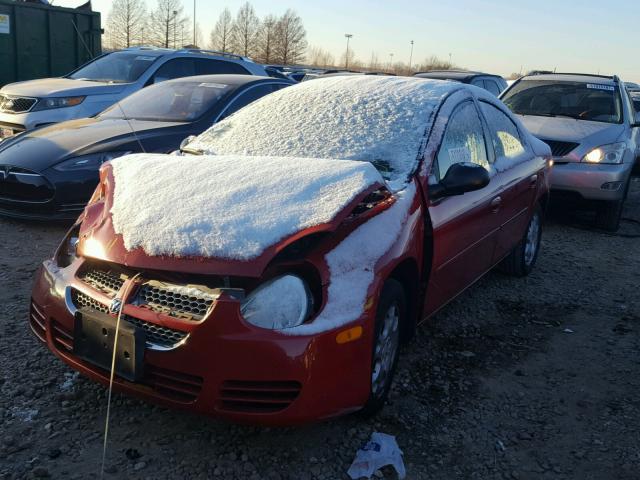 1B3ES56CX5D171841 - 2005 DODGE NEON SXT RED photo 2