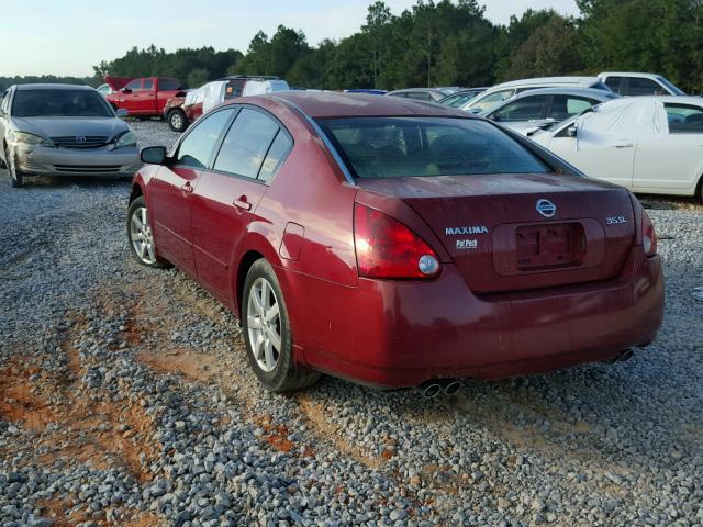 1N4BA41E94C877989 - 2004 NISSAN MAXIMA SE RED photo 3