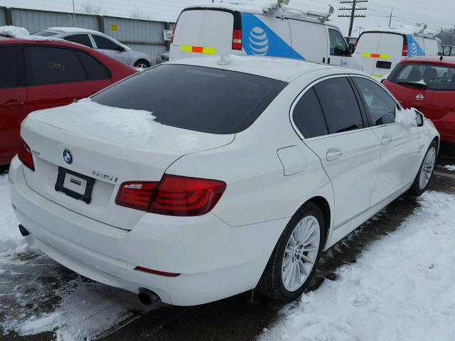 WBAFU7C54BC778718 - 2011 BMW 535 XI WHITE photo 4