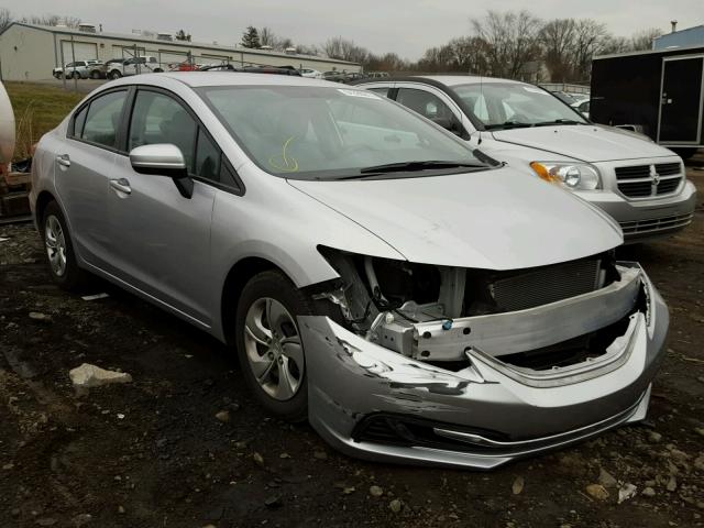 19XFB2F50FE273670 - 2015 HONDA CIVIC LX SILVER photo 1