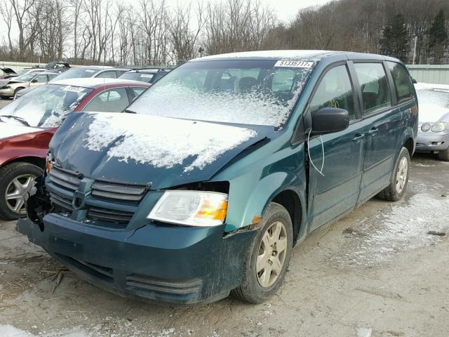 2D8HN44E89R638180 - 2009 DODGE GRAND CARA GREEN photo 2