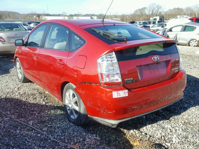 JTDKB20U783345456 - 2008 TOYOTA PRIUS RED photo 3