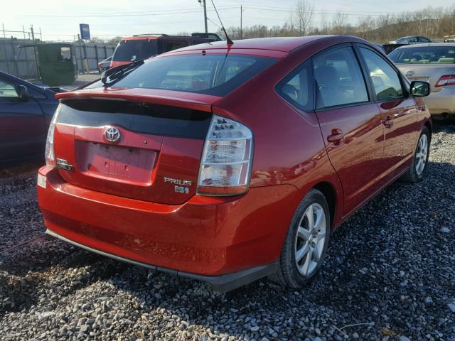 JTDKB20U783345456 - 2008 TOYOTA PRIUS RED photo 4