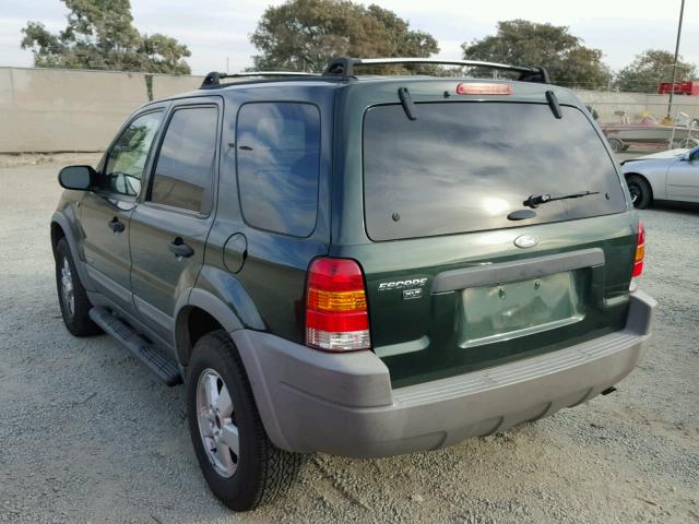 1FMYU03191KF86694 - 2001 FORD ESCAPE XLT GREEN photo 3