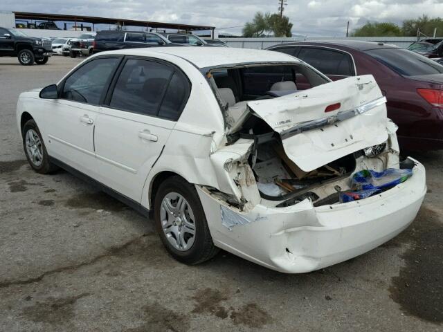 1G1ZS58F07F238776 - 2007 CHEVROLET MALIBU LS WHITE photo 3