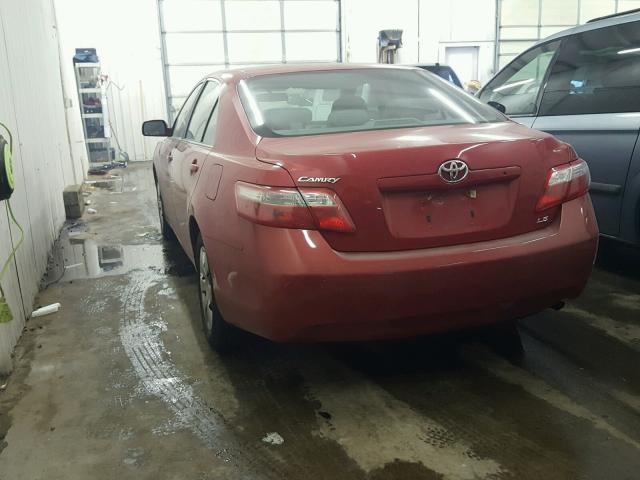 4T4BE46K48R016749 - 2008 TOYOTA CAMRY CE RED photo 3