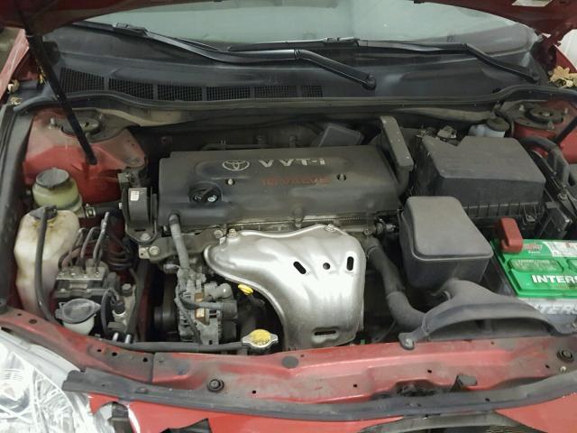 4T4BE46K48R016749 - 2008 TOYOTA CAMRY CE RED photo 7