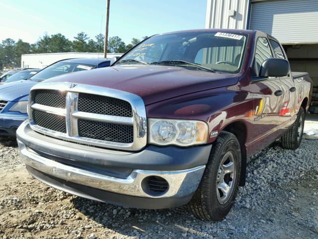 1D7HA18D33S313300 - 2003 DODGE RAM 1500 S BURGUNDY photo 2