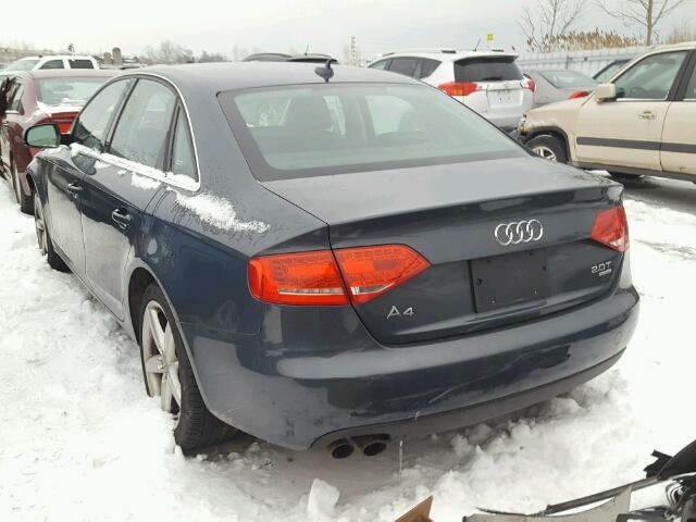 WAUFFCFL8AN009719 - 2010 AUDI A4 PREMIUM GRAY photo 3